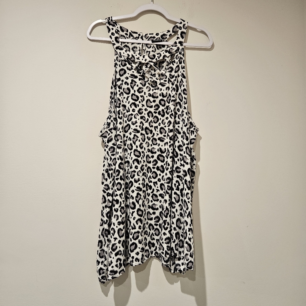 Torrid Black and White Animal Print Tank Top, Size 5